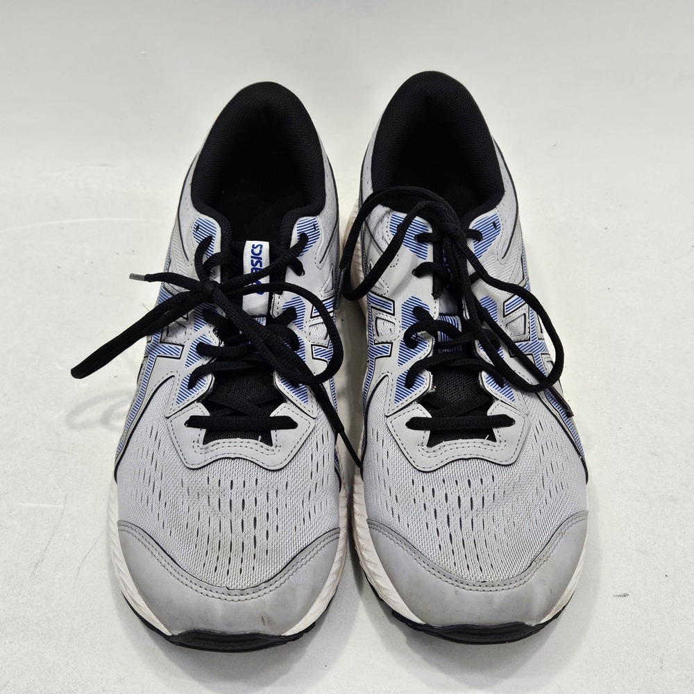 ASICS Gel-Contend 8 Mens 11.5 Piedmont Grey Electric Blue Running Shoes 1011B492 - Picture 2 of 14